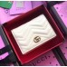 Gucci GG Marmont Leather Card Case 466492 White