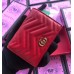 Gucci GG Marmont Leather Card Case 466492 Red