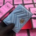 Gucci GG Marmont Leather Card Case 466492 Blue