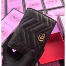 Gucci GG Marmont Leather Card Case 466492 Black