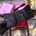 Gucci Leather Flap Wallet with Double G ‎536449 Black