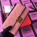 Gucci Padlock GG Signature Leather Continental Chain Wallet 453506 Pink