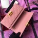 Gucci Padlock GG Signature Leather Continental Chain Wallet 453506 Pink