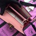 Gucci Padlock GG Signature Leather Continental Chain Wallet 453506 Pink