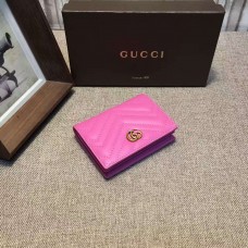 Gucci GG Marmont card case 443125 pink