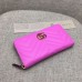 Gucci GG Marmont zip around wallet  443123 pink