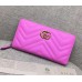 Gucci GG Marmont zip around wallet  443123 pink