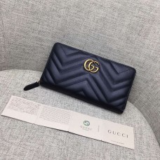 Gucci GG Marmont zip around wallet  443123 black