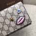 Gucci continental wallet with embroidered face 431394 pink