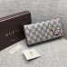 Gucci continental wallet with embroidered face 431394 pink