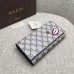 Gucci continental wallet with embroidered face 431394 brown