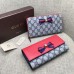 Gucci Grosgrain GG Supreme zip around wallet 435293