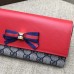 Gucci Grosgrain GG Supreme continental wallet 432253