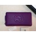 GUCCI SOHO WALLET 308004 IN GRAINED LEATHER purple