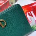 Gucci Zumi Grainy Leather Zip Around Wallet 570661 Green 2019