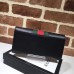 Gucci Web Sylvie Leather Continental Wallet 476084 Black 2017