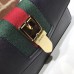 Gucci Web Sylvie Leather Continental Wallet 476084 Black 2017