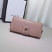 Gucci miss GG leather continental wallet 337335 light pink