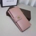 Gucci miss GG leather continental wallet 337335 light pink