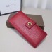 Gucci miss GG leather continental wallet 337335 red