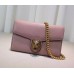 Gucci animalier leather chain wallet 414984 light pink