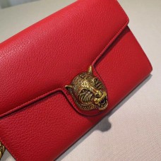 Gucci animalier leather chain wallet 414984 red