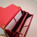 Gucci animalier leather chain wallet 414984 red