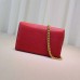 Gucci animalier leather chain wallet 414984 red