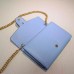 Gucci animalier leather chain wallet 414984 light blue