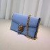 Gucci animalier leather chain wallet 414984 light blue