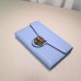 Gucci animalier leather chain wallet 414984 light blue