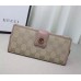 Gucci miss GG original GG canvas continental wallet 337335 light pink