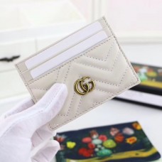 Gucci GG Marmont Card Case 443127 White