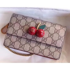 Gucci GG Supreme Chain Crossbody Bag with Cherries