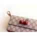 Gucci GG Supreme Chain Crossbody Bag with Cherries