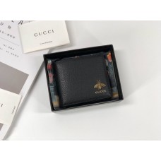 Gucci Animalier Leather Wallet 523664 Black