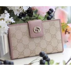 Gucci GG Supreme Card Case 337023 Pink