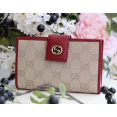 Gucci GG Supreme Card Case 337023 Red