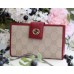 Gucci GG Supreme Card Case 337023 Red