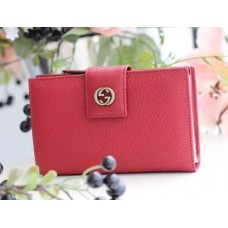 Gucci Leather Card Case 337023 Red