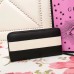 Gucci Queen Margaret Leather Zip Around Wallet ‎476069 Black/White 2018