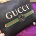 Gucci Calfskin Print Leather Mini Portfolio 495665 Black 2017