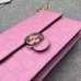 Gucci Icon Gucci Signature chain wallet 409340 pink