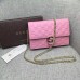 Gucci Icon Gucci Signature chain wallet 409340 pink