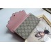 GUCCI Peony GG Supreme canvas continental wallet 431474 PINK