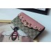 GUCCI Peony GG Supreme canvas continental wallet 431474 PINK