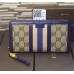 Gucci Rania Original GG zip around wallet 353651 in blue