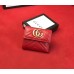 Gucci GG Marmont Matelassé Chevron Leather Wallet 474802 Hibiscus Red 2018