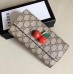 Gucci GG Supreme Continental Wallet with Cherries 476055