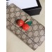 Gucci GG Supreme Continental Wallet with Cherries 476055